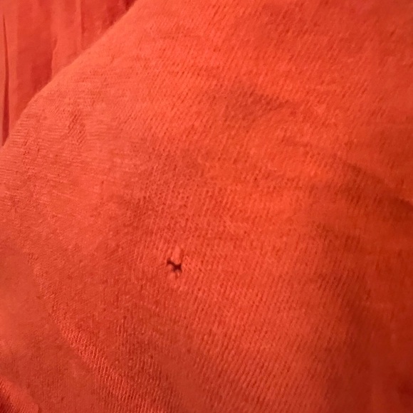 James Perse Orange SHEER SLUB CASUAL V NECK T-SHIRT Size 3 - Picture 6 of 6